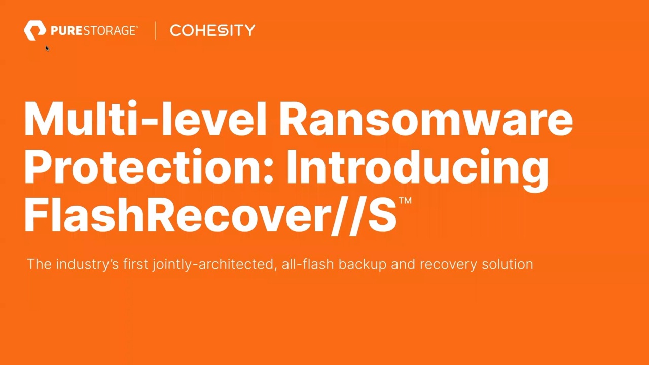 Multi-level Ransomware Protection: Introducing Pure Storage® FlashBlade ...